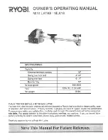Preview for 1 page of Ryobi ML618 Owner'S Operating Manual