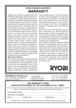 Preview for 8 page of Ryobi MS-130 Owner'S Operating Manual