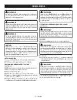 Preview for 10 page of Ryobi ONE+ P2609 Operator'S Manual