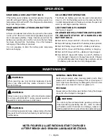 Preview for 7 page of Ryobi OP140 Operator'S Manual