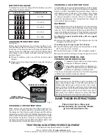 Preview for 2 page of Ryobi OP40261 Operator'S Manual