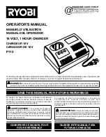 Preview for 1 page of Ryobi P110 Operator'S Manual