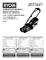 Preview for 1 page of Ryobi P1104 Operator'S Manual