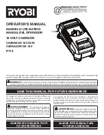 Preview for 1 page of Ryobi P112 Operator'S Manual