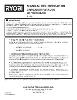 Preview for 12 page of Ryobi P130 (Spanish) Manual Del Operador