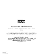 Предварительный просмотр 8 страницы Ryobi P191 Operator'S Manual