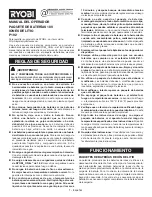 Предварительный просмотр 5 страницы Ryobi P192 Operator'S Manual