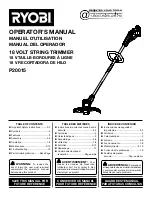 Preview for 1 page of Ryobi P20015 Operator'S Manual