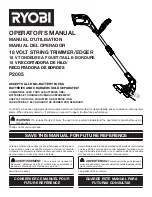 Предварительный просмотр 1 страницы Ryobi P2005 Operator'S Manual