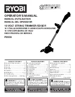 Ryobi P2008 Operator'S Manual предпросмотр