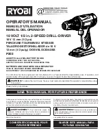 Preview for 1 page of Ryobi P202 Operator'S Manual