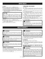 Preview for 10 page of Ryobi P2101 Operator'S Manual