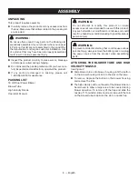 Preview for 10 page of Ryobi P2107VN Operator'S Manual