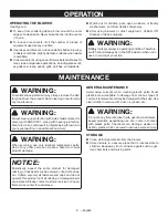 Preview for 11 page of Ryobi P2109A Operator'S Manual