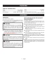 Preview for 5 page of Ryobi P213 Operator'S Manual