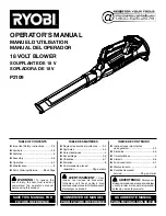 Preview for 1 page of Ryobi P2190 Operator'S Manual