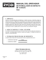 Preview for 16 page of Ryobi P230 (Spanish) Manual Del Operador