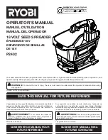 Предварительный просмотр 1 страницы Ryobi P2402 Operator'S Manual