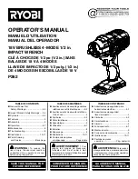 Предварительный просмотр 1 страницы Ryobi P262 Operator'S Manual