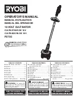 Preview for 1 page of Ryobi P2705 Operator'S Manual