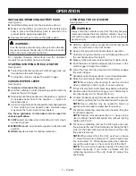 Предварительный просмотр 9 страницы Ryobi P2705 Operator'S Manual