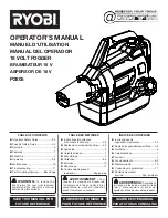 Preview for 1 page of Ryobi P2805 Operator'S Manual