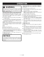 Preview for 11 page of Ryobi P2805 Operator'S Manual