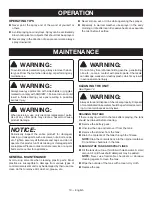 Preview for 14 page of Ryobi P2806 Operator'S Manual