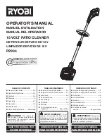 Предварительный просмотр 1 страницы Ryobi P2904 Operator'S Manual