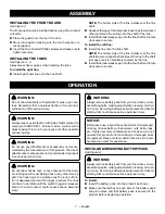 Preview for 9 page of Ryobi P2909 Operator'S Manual