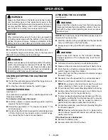 Предварительный просмотр 10 страницы Ryobi P2909 Operator'S Manual
