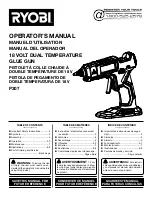 Preview for 1 page of Ryobi P307 Operator'S Manual