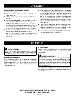 Предварительный просмотр 13 страницы Ryobi P307 Operator'S Manual