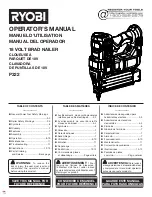 Preview for 1 page of Ryobi P322 Operator'S Manual
