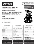 Предварительный просмотр 1 страницы Ryobi P3330 Operator'S Manual