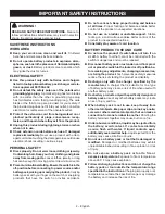 Предварительный просмотр 2 страницы Ryobi P3330 Operator'S Manual