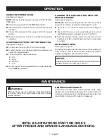 Предварительный просмотр 7 страницы Ryobi P3340 Operator'S Manual