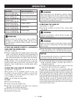 Предварительный просмотр 6 страницы Ryobi P401 Operator'S Manual