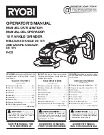 Preview for 1 page of Ryobi P421 Operator'S Manual