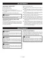 Предварительный просмотр 11 страницы Ryobi P508 Operator'S Manual