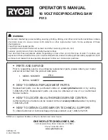 Preview for 12 page of Ryobi P513 Operator'S Manual