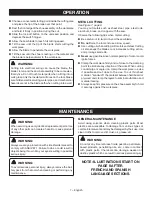 Preview for 7 page of Ryobi P518 Operator'S Manual