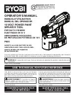 Предварительный просмотр 1 страницы Ryobi P630 Operator'S Manual