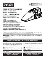 Preview for 1 page of Ryobi P712 Operator'S Manual