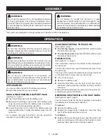 Preview for 5 page of Ryobi P7131 Operator'S Manual