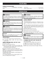 Preview for 4 page of Ryobi P717 Operator'S Manual