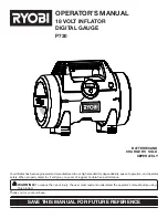 Preview for 1 page of Ryobi P730 Operator'S Manual