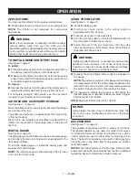 Preview for 7 page of Ryobi P737D Operator'S Manual