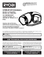 Preview for 1 page of Ryobi P845 Operator'S Manual