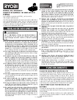 Предварительный просмотр 5 страницы Ryobi PBP002 Operator'S Manual